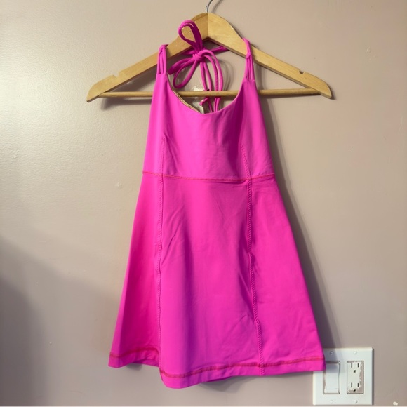 Lululemon Wandering Yogi Halter Pow Pink Women Size 6 - Picture 5 of 10